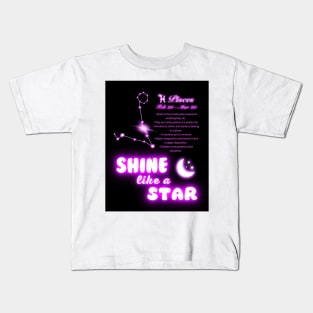 Shine Like A Star - Pisces Kids T-Shirt